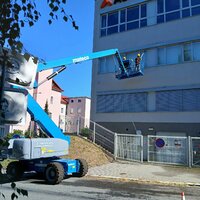 Speciální úklid ve výšce 25 metrů Speciální úklid ve výšce 25 metrů